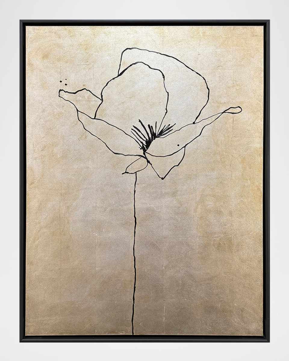 "Silver Poppies I" Mixed-Media Art by Susan Adamson-Ray